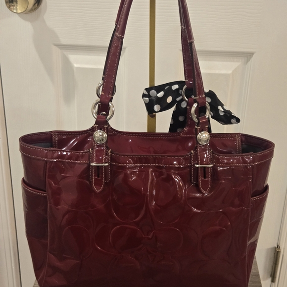 Coach Red Patent Leather - Picture 7 of 14